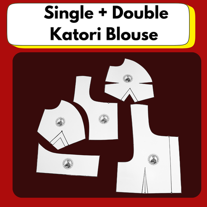 Single Size 4 In 1 Blouse Combo Paper Cutting Set With 3 Type Sleeve And Free Book |