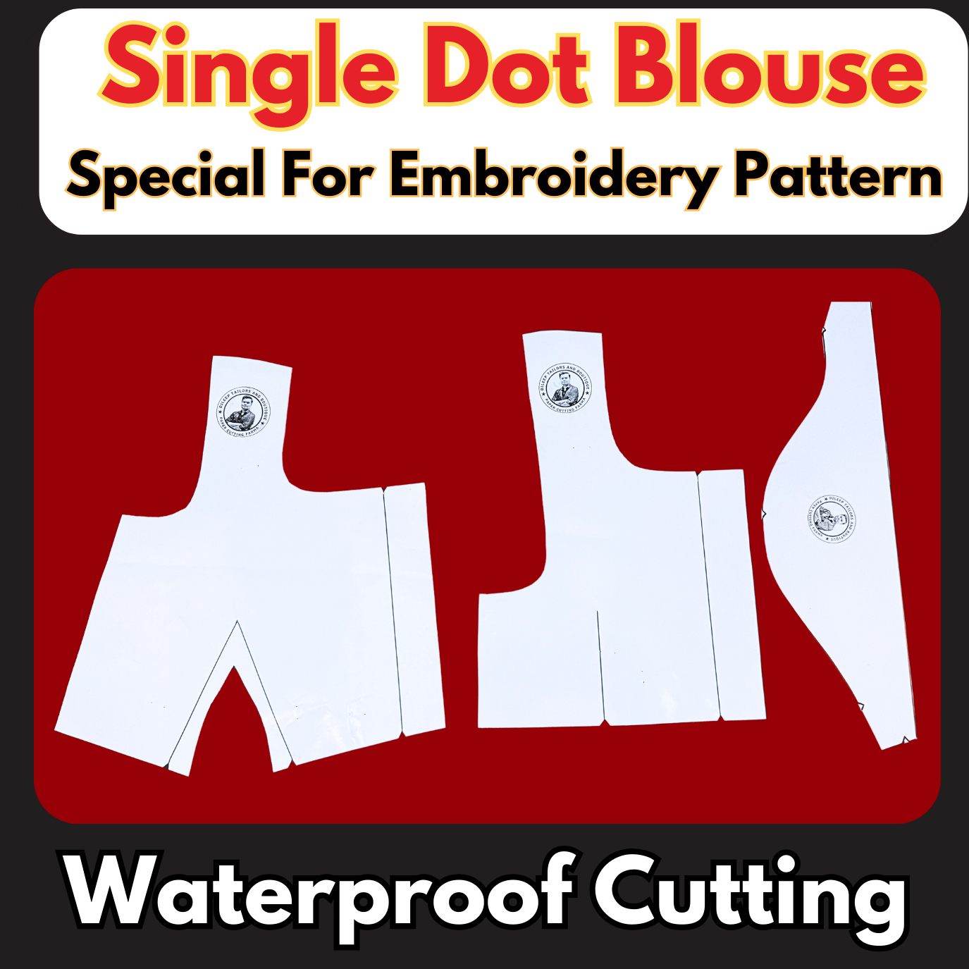 Single Dot Blouse Ready Paper Cutting Set With Book Special For Embroidery Blouse Design | World’s Simple Blouse For Stitch |