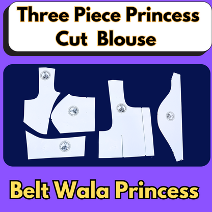 Three Piece Princess Cut Blouse Ready Paper Cutting In Leminated Art Paper With Book By Dileep Tailors |