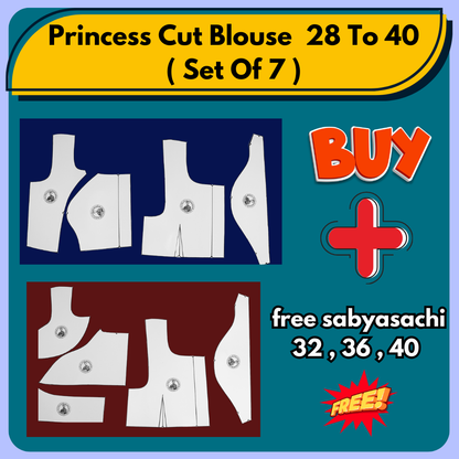 Princess Cut Blouse Ready Paper Cutting Set With Book In Waterproof Leminated Art Paper By Dileep Tailors |