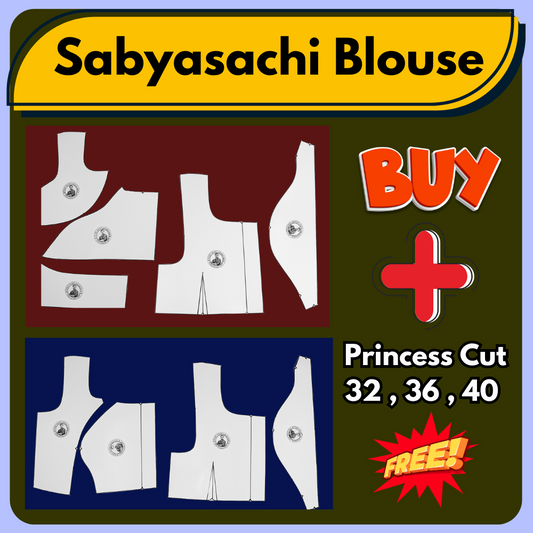 Sabyasachi Blouse Ready Paper Cutting Set With Book In Waterproof Leminated Art Paper By Dileep Tailors |