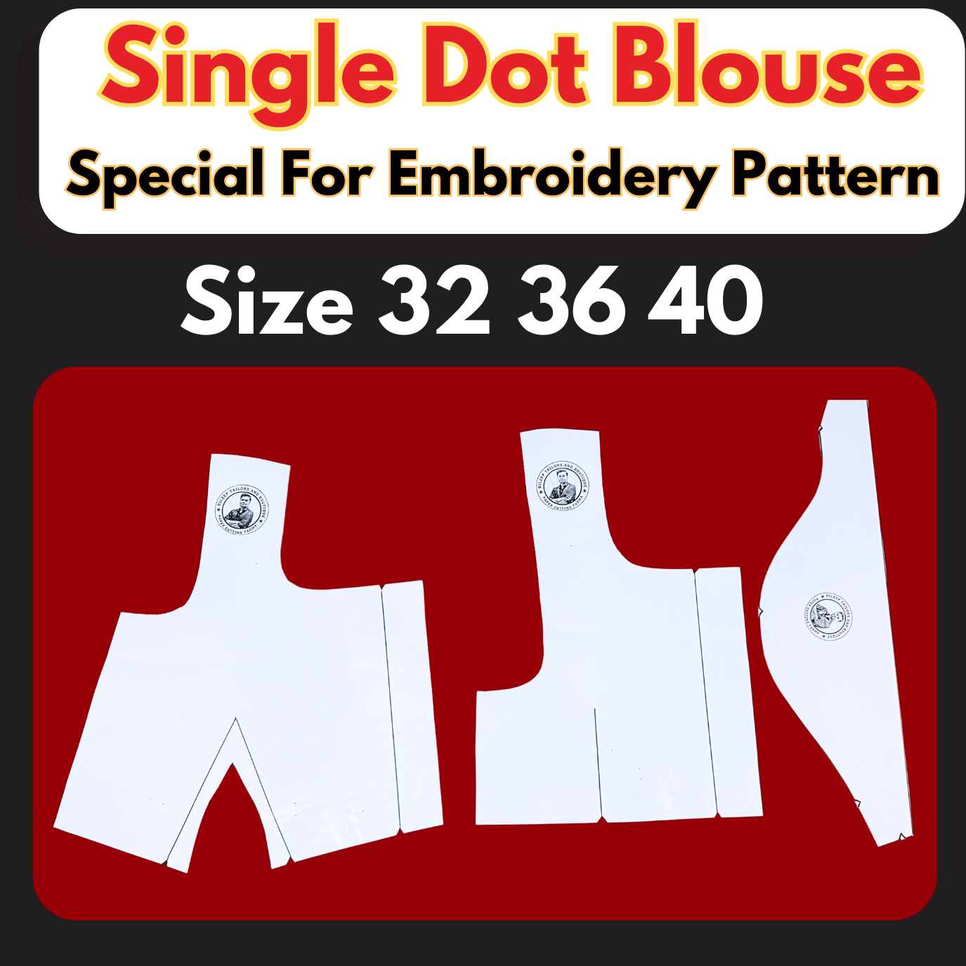 Single Dot Blouse Ready Paper Cutting Set With Book Special For Embroidery Blouse Design | World’s Simple Blouse For Stitch |