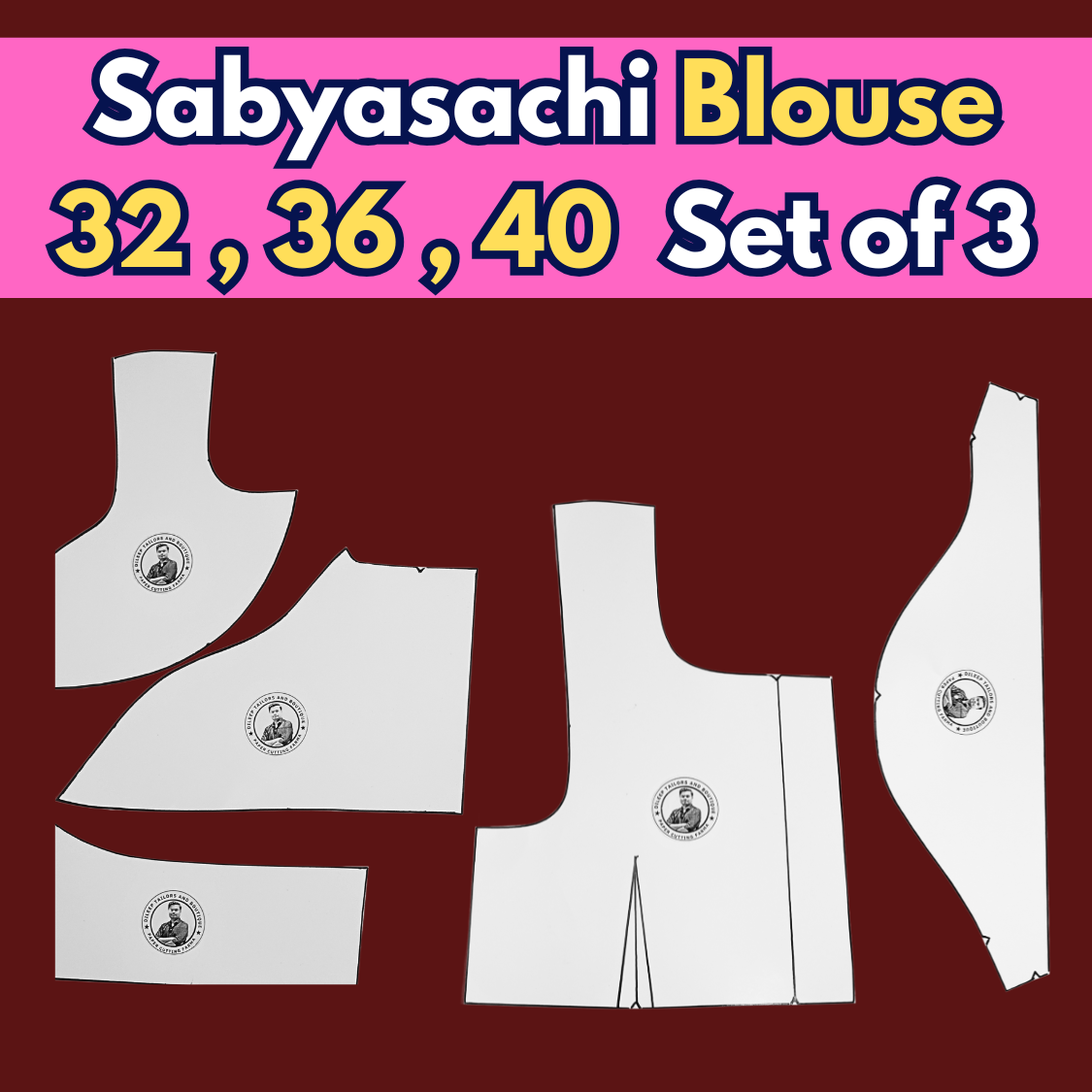 Sabyasachi Blouse Ready Paper Cutting Set With Book In Waterproof Leminated Art Paper By Dileep Tailors |