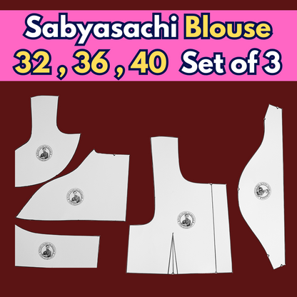 Sabyasachi Blouse Ready Paper Cutting Set With Book In Waterproof Leminated Art Paper By Dileep Tailors |
