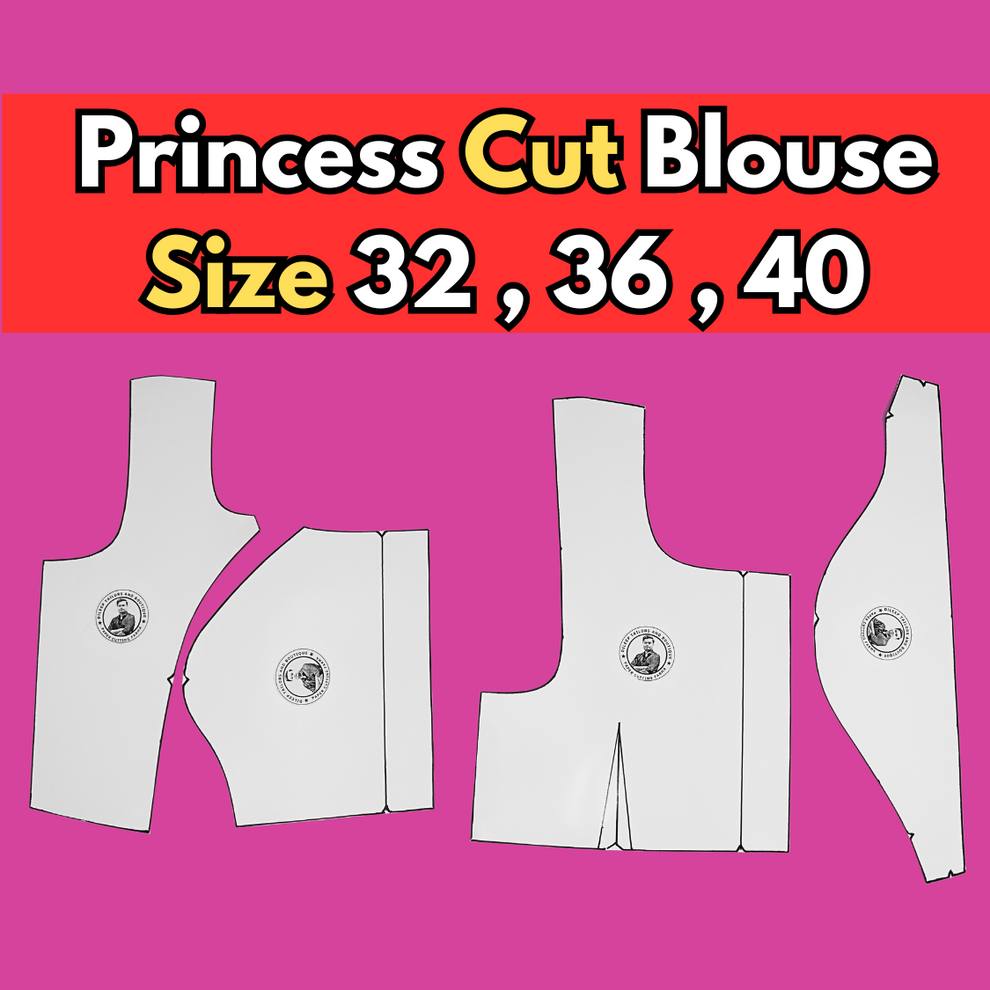 Princess Cut Blouse Ready Paper Cutting Set With Book In Waterproof Le ...