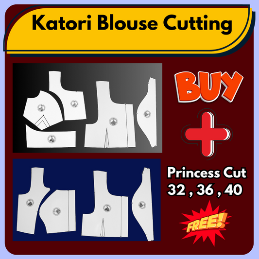 Single Katori Blouse Ready Paper Cutting Set With Book In Waterproof Leminated Art PapersBy Dileep Tailors |