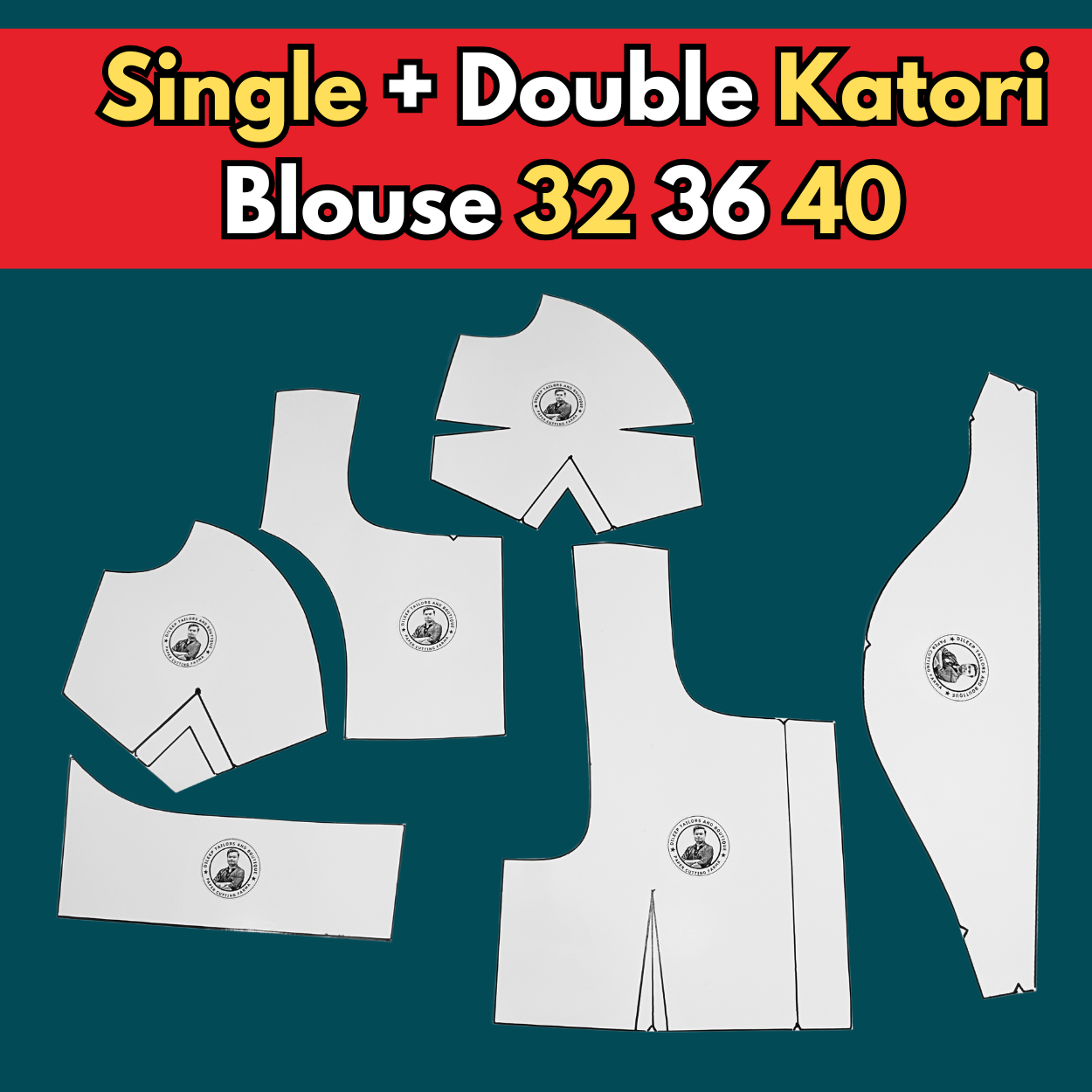 Single Double Katori Blouse Ready Paper Cutting Patterns With