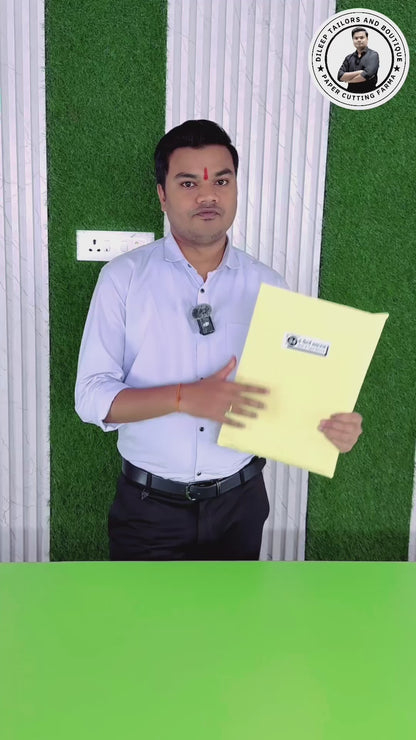 Single Size 4 In 1 Blouse Combo Paper Cutting Set With 3 Type Sleeve And Free Book |